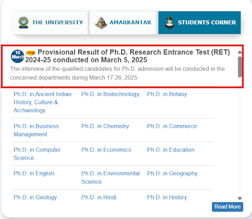 IGNTU PhD Result