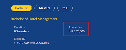 SGT University Fee Details