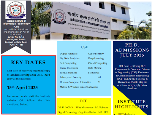 IIIT Pune PhD Admission Notice