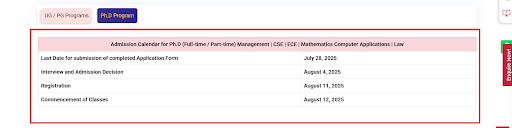 ICFAI Admission Schedule