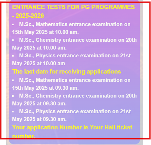 American College Admission Schedule