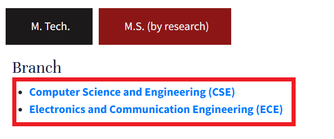 M.Tech CSE and M.Tech ECE admission in LNMIIT