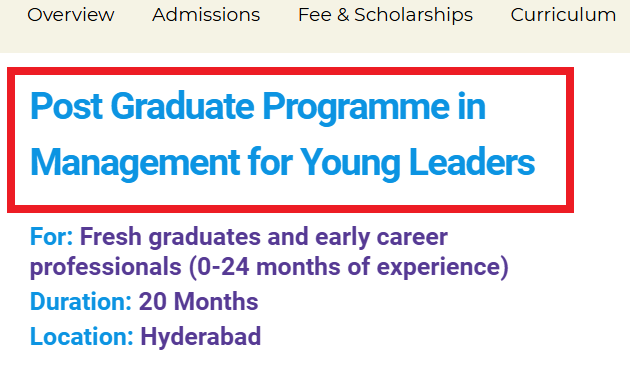 ISB Launched ‘PGP YL’ In Management For Early Career Professionals