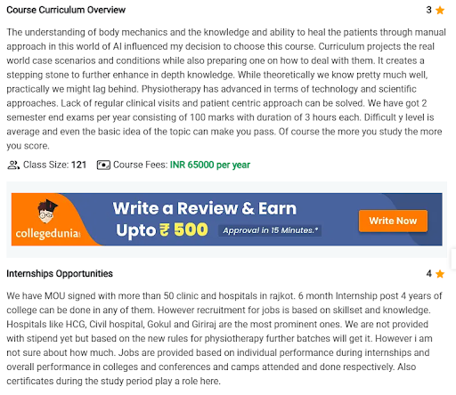 RK University Rajkot Student review