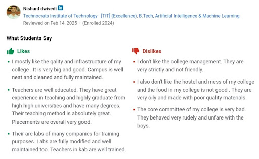 TIT(E) Student Review