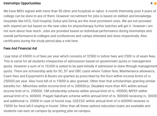 RK University Rajkot student review