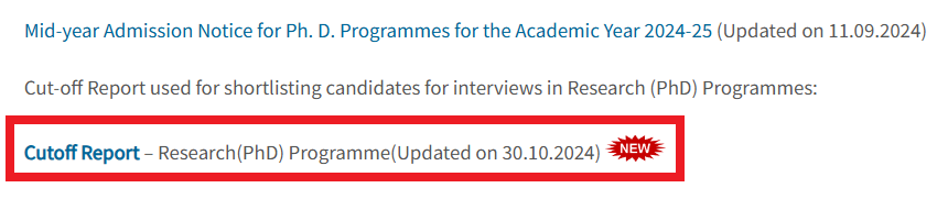 IISc Bangalore Releases Cutoff Report for Ph.D Programmes
