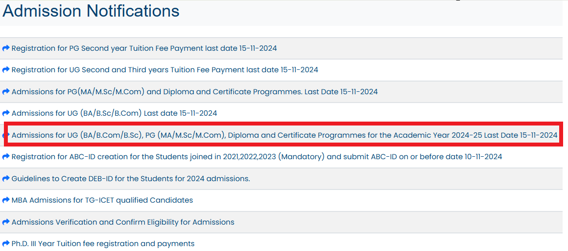 BRAOU Invites Applications for Admission to UG, PG, Diploma, and Certificate Programmes