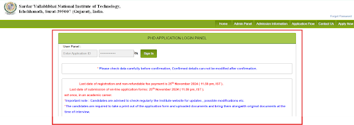 SVNIT Notice