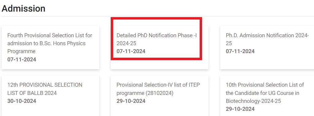 Central University of Kashmir Invites Applications for Admission to Ph.D. Programs