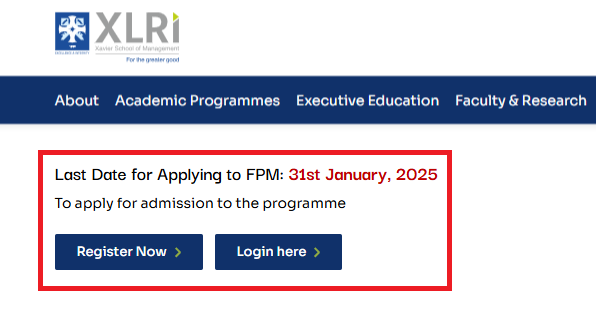 XLRI FPM and EFPM Admission 2025
